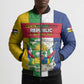 Personalized Central African Republic Bomber Puffer Jacket Happy Republic Day