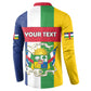 Personalized Central African Republic Button Sweatshirt Happy Republic Day