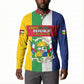 Personalized Central African Republic Button Sweatshirt Happy Republic Day