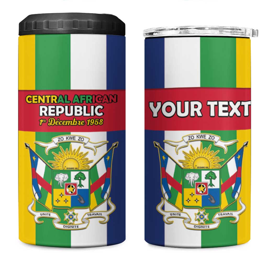 Personalized CAR Republic Day 4 in 1 Can Cooler Tumbler Zo Kwe Zo - African Pride