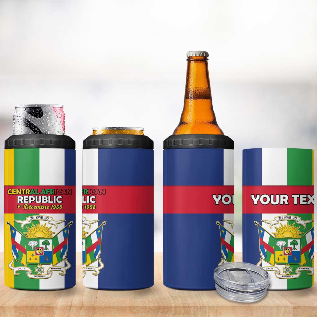 Personalized CAR Republic Day 4 in 1 Can Cooler Tumbler Zo Kwe Zo - African Pride