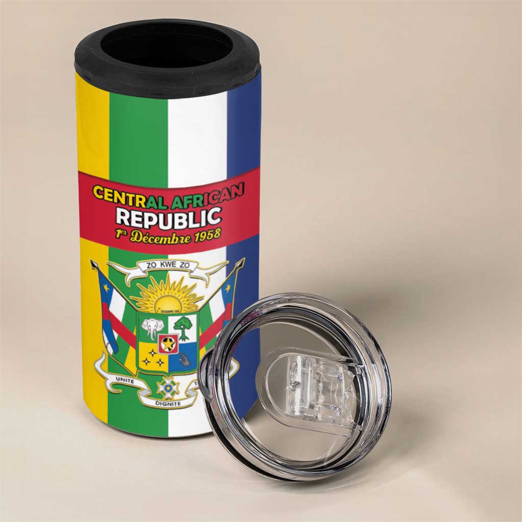 Personalized CAR Republic Day 4 in 1 Can Cooler Tumbler Zo Kwe Zo - African Pride