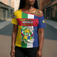 Personalized Central African Republic Cross Shoulder Shirt Happy Republic Day