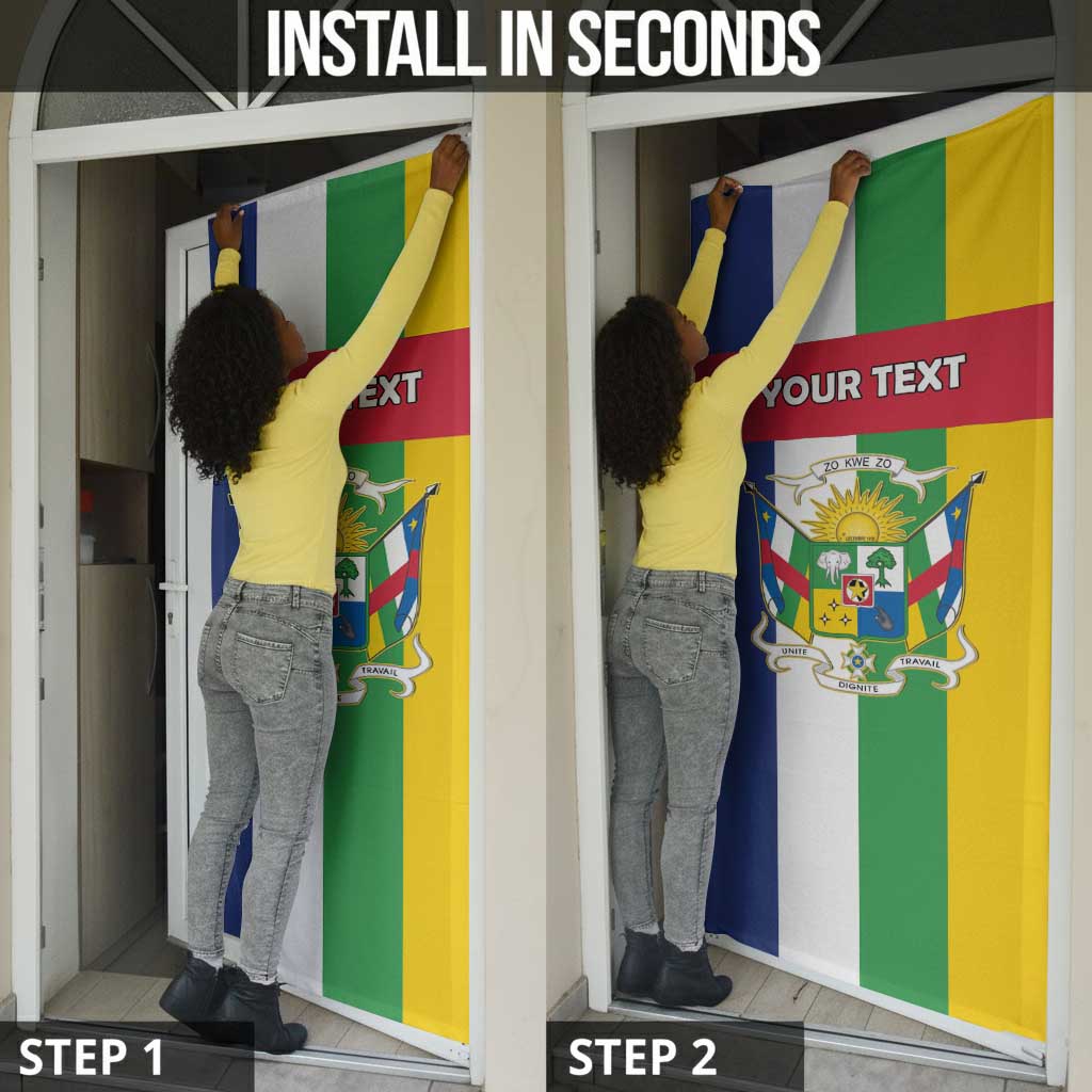 Personalized Central African Republic Door Cover Happy Republic Day