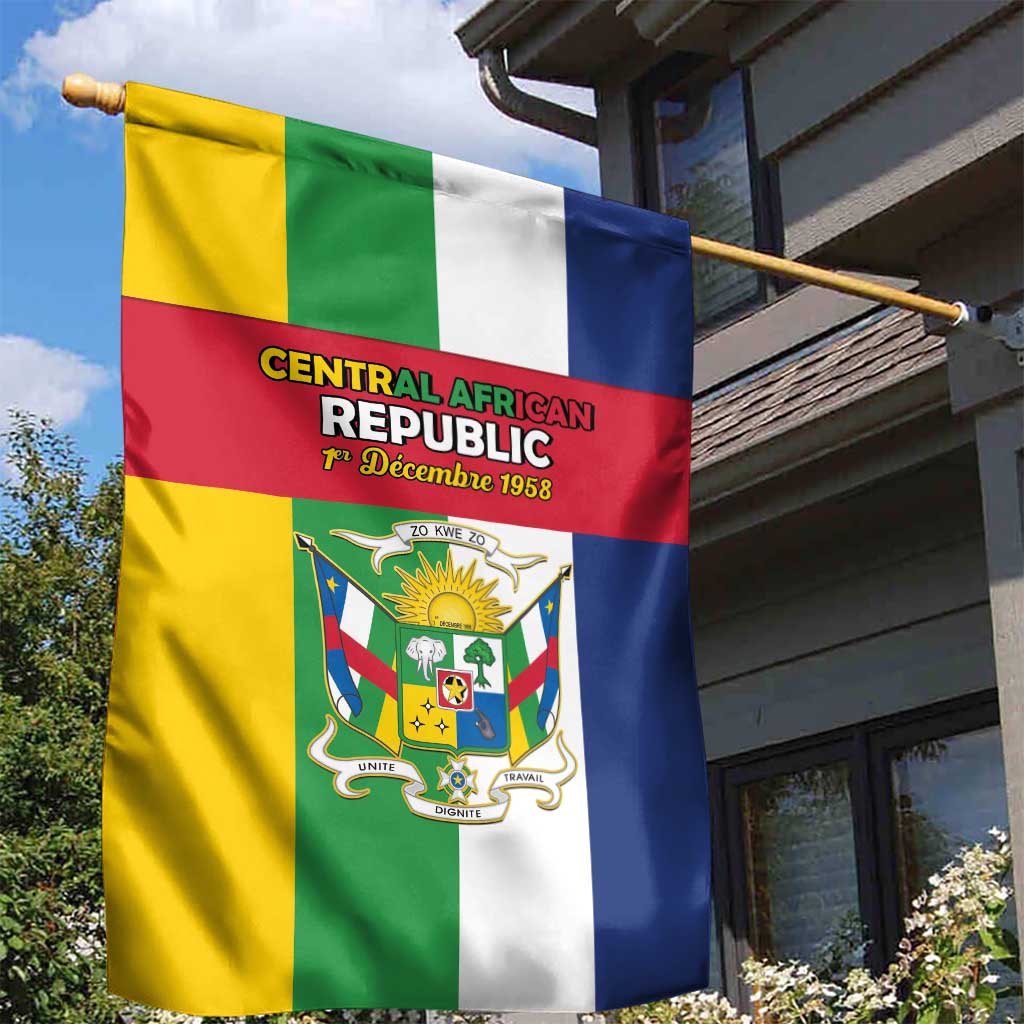 CAR Republic Day Garden Flag Zo Kwe Zo - African Pride