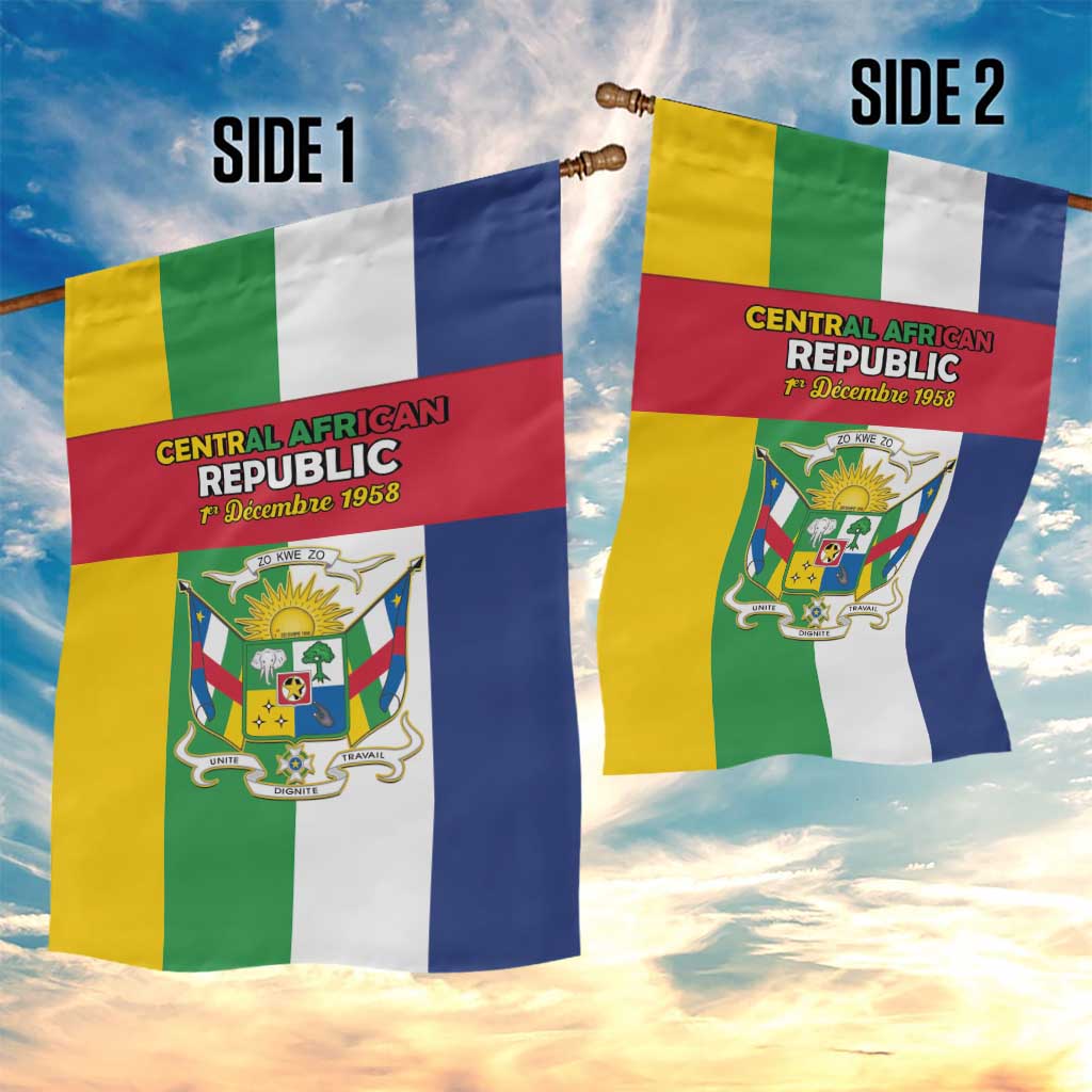 CAR Republic Day Garden Flag Zo Kwe Zo - African Pride