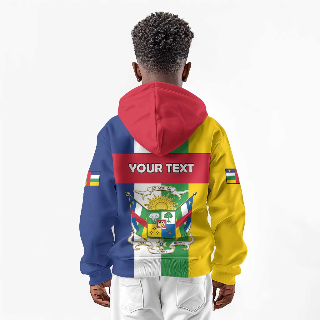 Personalized CAR Republic Day Kid Hoodie Zo Kwe Zo - African Pride