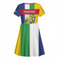 Personalized CAR Republic Day Kid Short Sleeve Dress Zo Kwe Zo - African Pride
