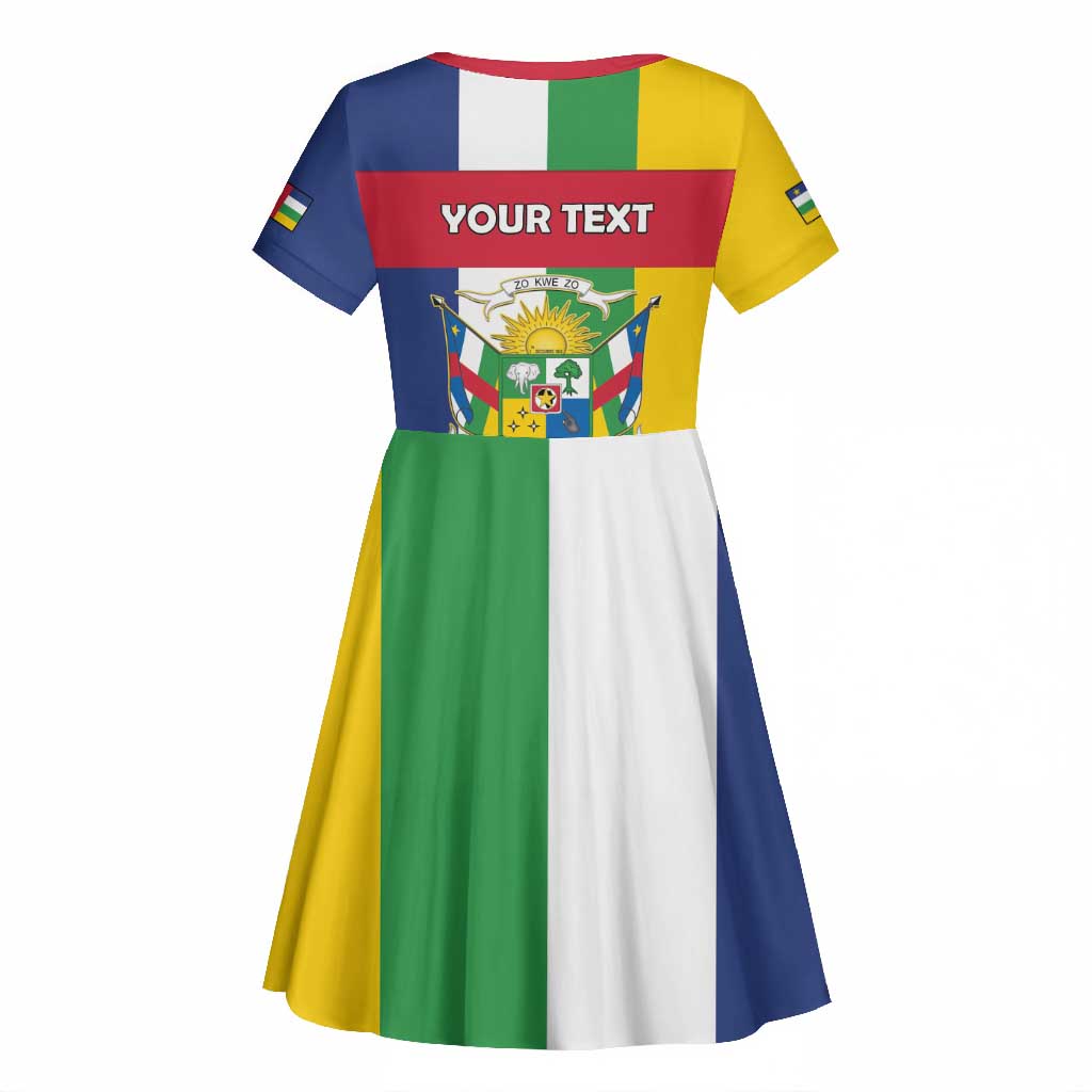 Personalized CAR Republic Day Kid Short Sleeve Dress Zo Kwe Zo - African Pride