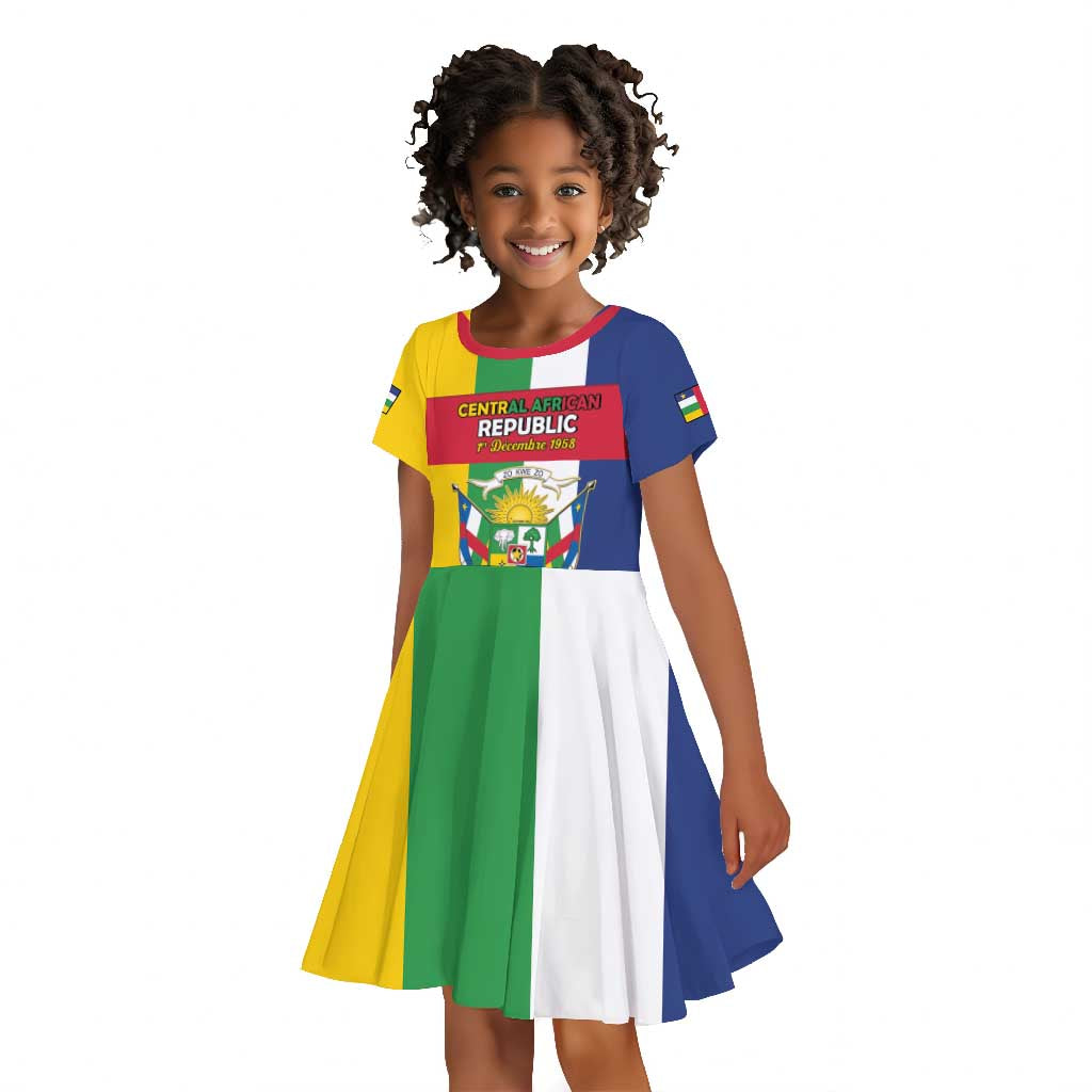 Personalized CAR Republic Day Kid Short Sleeve Dress Zo Kwe Zo - African Pride