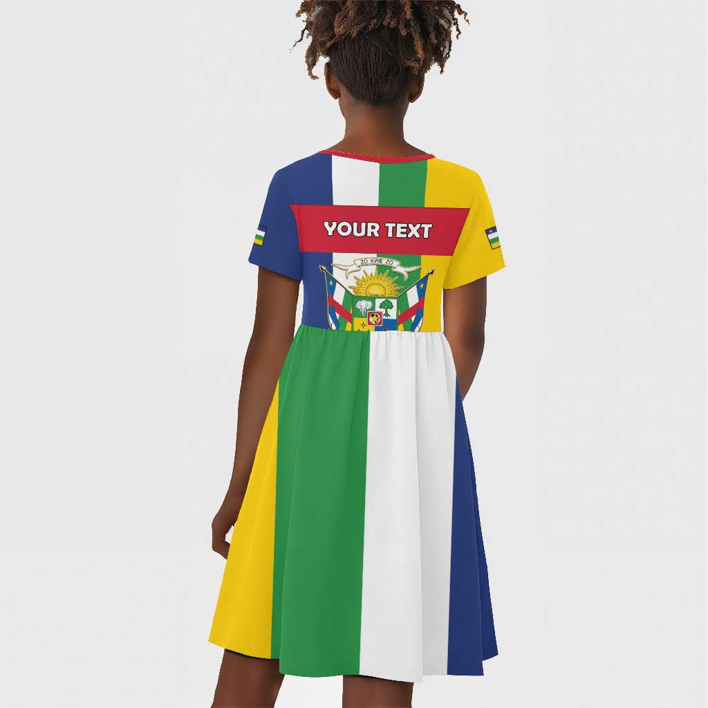 Personalized CAR Republic Day Kid Short Sleeve Dress Zo Kwe Zo - African Pride