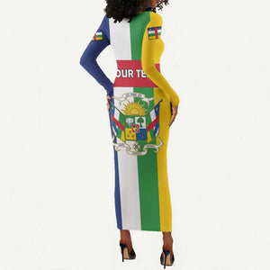 Personalized CAR Republic Day Long Sleeve Bodycon Dress Zo Kwe Zo - African Pride