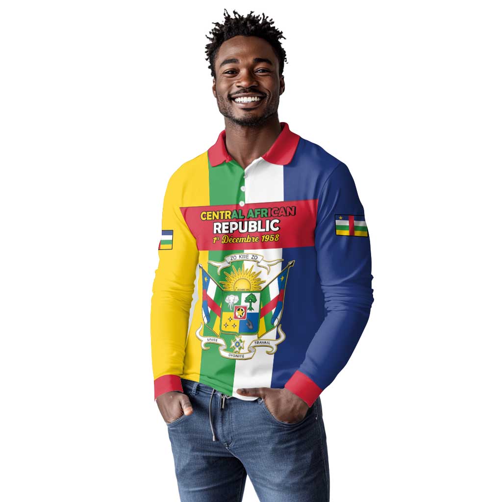 Personalized CAR Republic Day Long Sleeve Polo Shirt Zo Kwe Zo - African Pride
