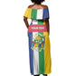 Personalized CAR Republic Day Off Shoulder Maxi Dress Zo Kwe Zo - African Pride