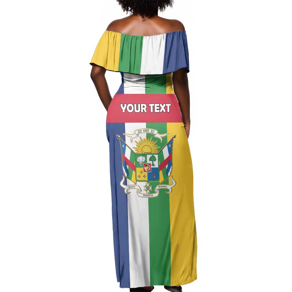 Personalized CAR Republic Day Off Shoulder Maxi Dress Zo Kwe Zo - African Pride