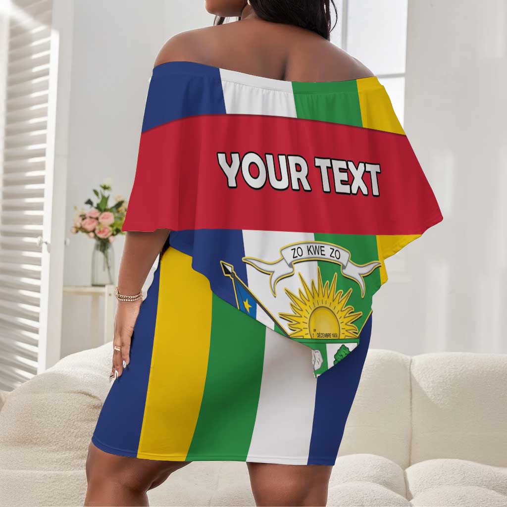 Personalized CAR Republic Day Off Shoulder Short Dress Zo Kwe Zo - African Pride