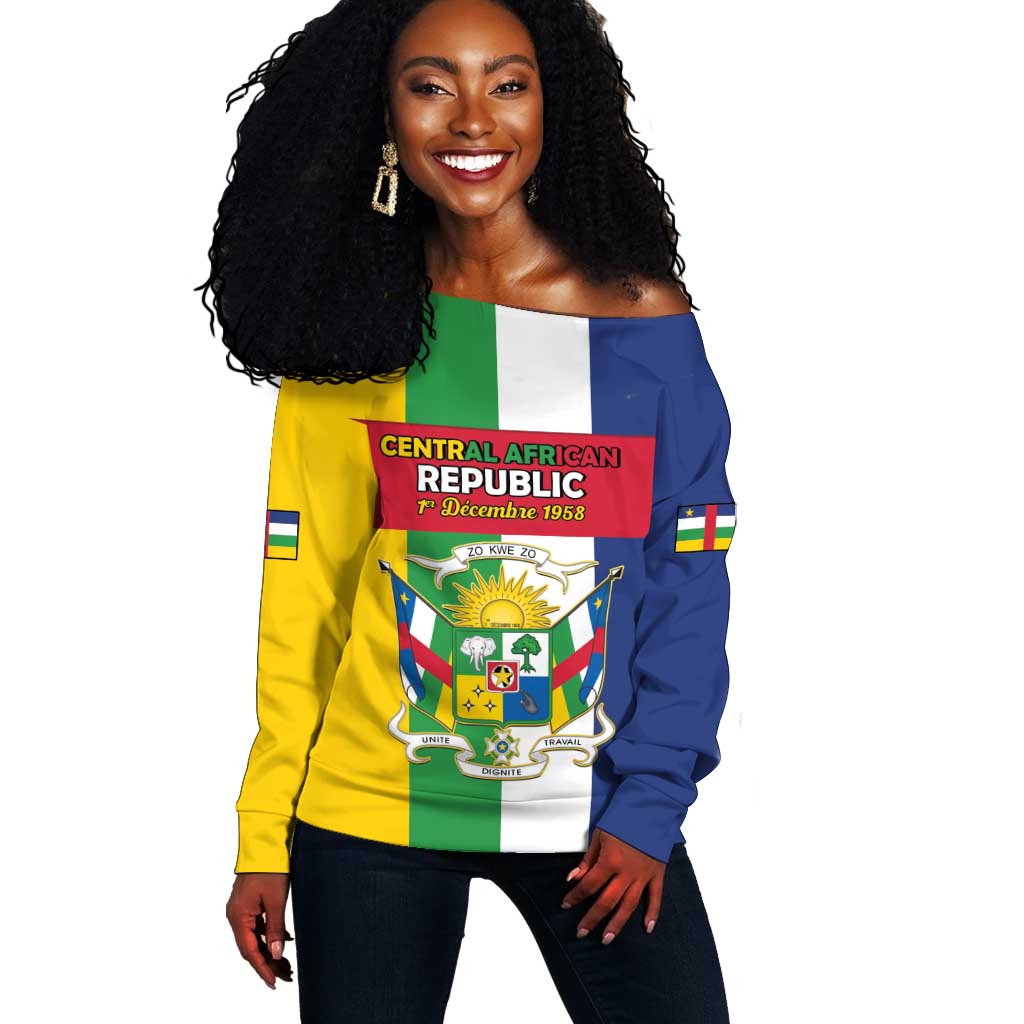 Personalized CAR Republic Day Off Shoulder Sweater Zo Kwe Zo - African Pride
