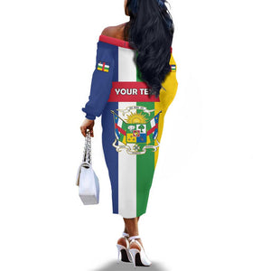 Personalized CAR Republic Day Off The Shoulder Long Sleeve Dress Zo Kwe Zo - African Pride