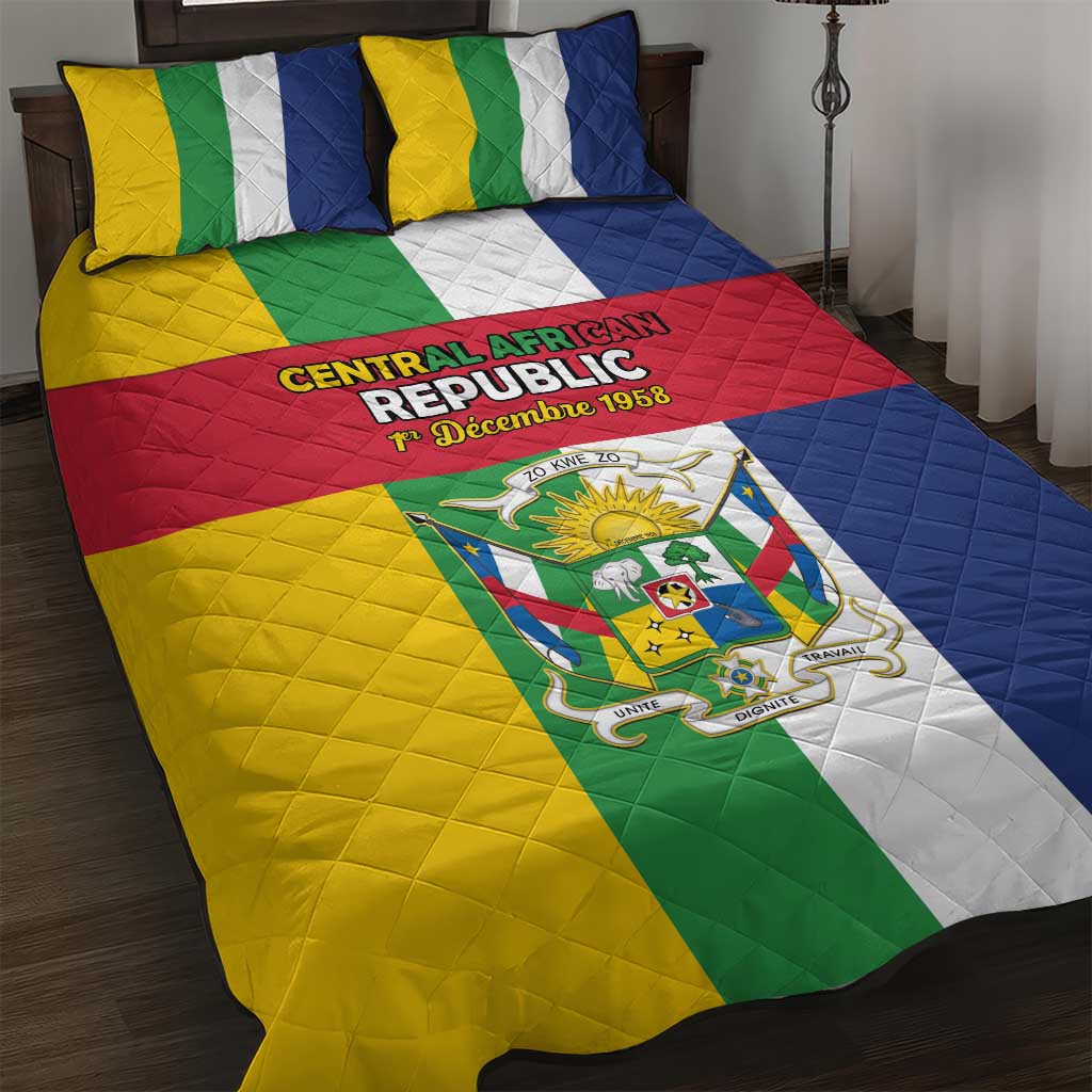 CAR Republic Day Quilt Bed Set Zo Kwe Zo - African Pride