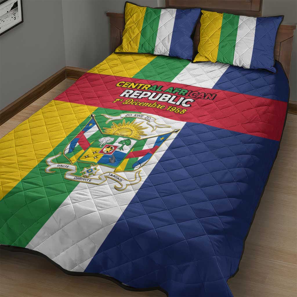 CAR Republic Day Quilt Bed Set Zo Kwe Zo - African Pride
