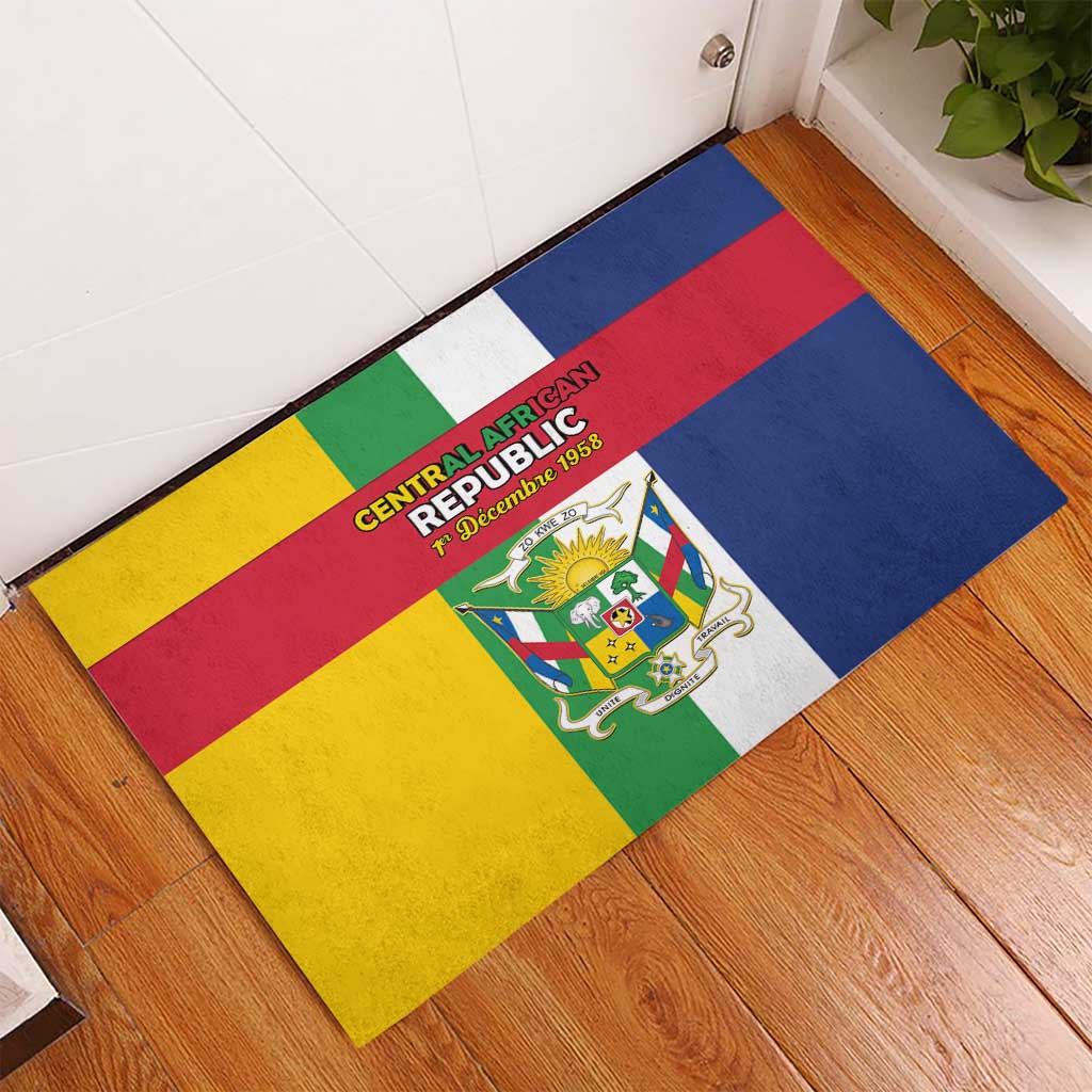 CAR Republic Day Rubber Doormat Zo Kwe Zo - African Pride