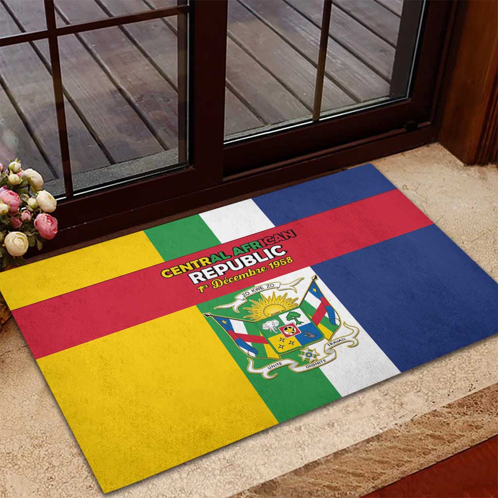 CAR Republic Day Rubber Doormat Zo Kwe Zo - African Pride