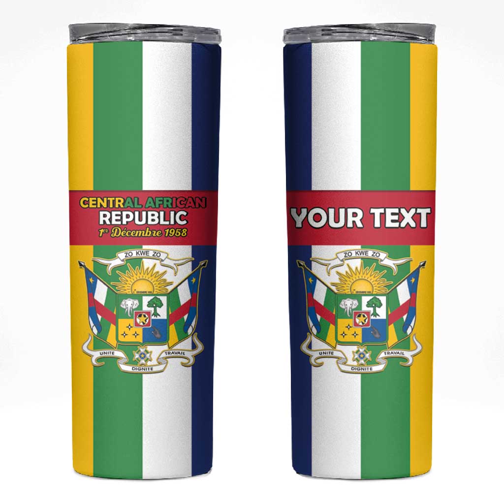 Personalized CAR Republic Day Skinny Tumbler Zo Kwe Zo - African Pride