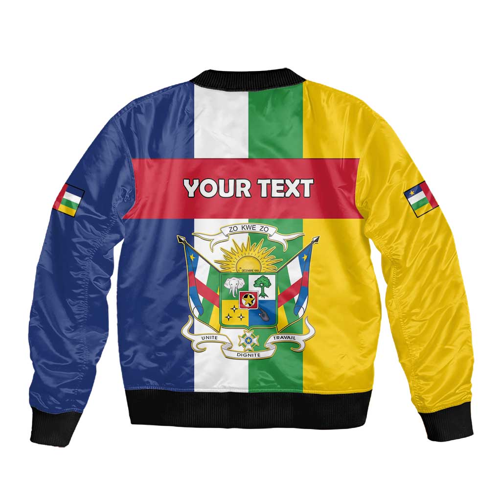 Personalized CAR Republic Day Sleeve Zip Bomber Jacket Zo Kwe Zo - African Pride