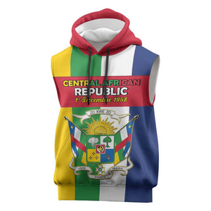 CAR Republic Day Sleeveless Hoodie Zo Kwe Zo - African Pride