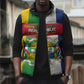 Personalized Central African Republic Sleeveless Puffer Jacket Happy Republic Day