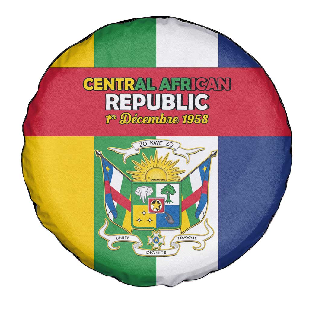 CAR Republic Day Spare Tire Cover Zo Kwe Zo - African Pride