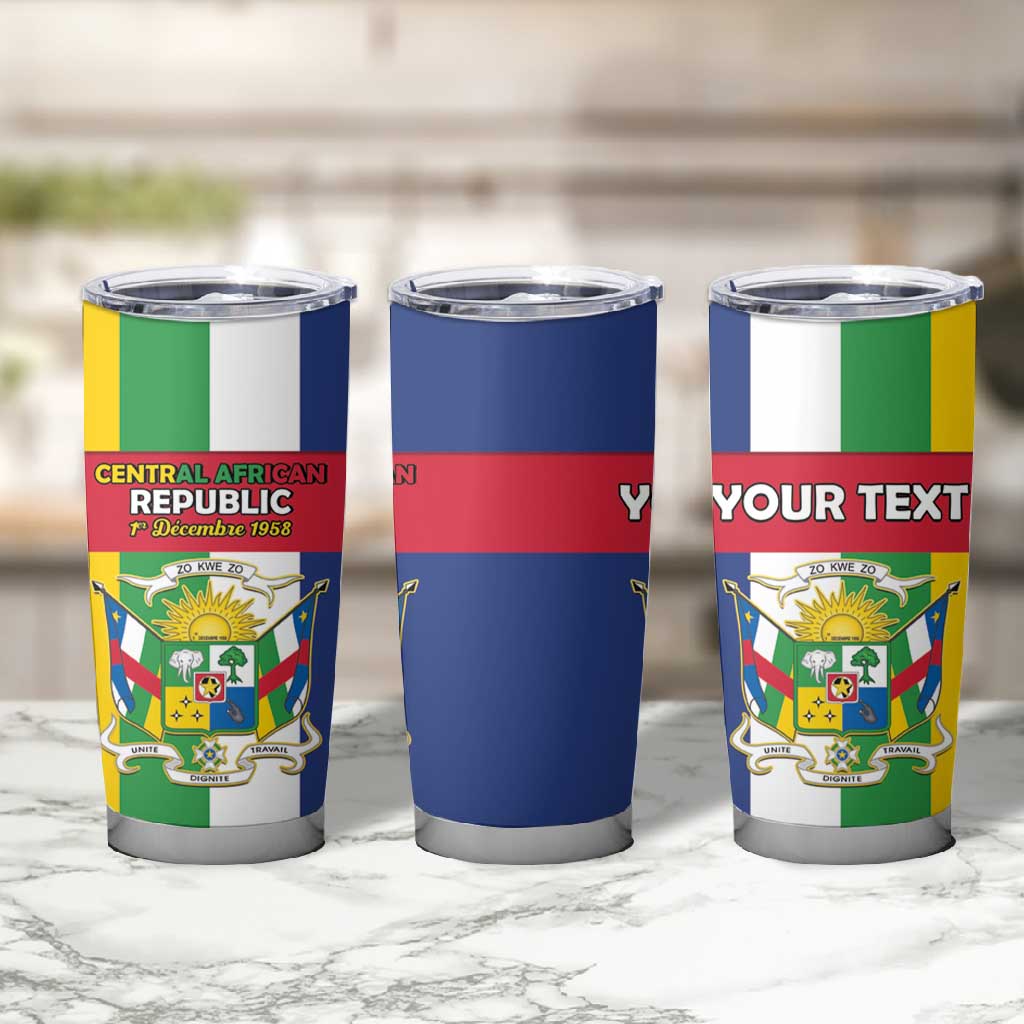 Personalized CAR Republic Day Tumbler Cup Zo Kwe Zo - African Pride