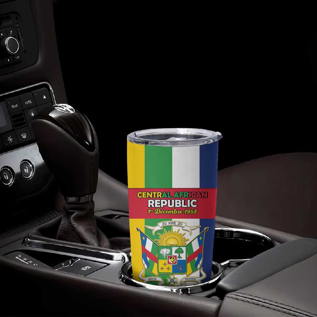 Personalized CAR Republic Day Tumbler Cup Zo Kwe Zo - African Pride