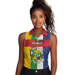 Personalized CAR Republic Day Women Sleeveless Polo Shirt Zo Kwe Zo - African Pride