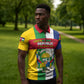 Personalized Central African Republic Zipper Polo Shirt Happy Republic Day