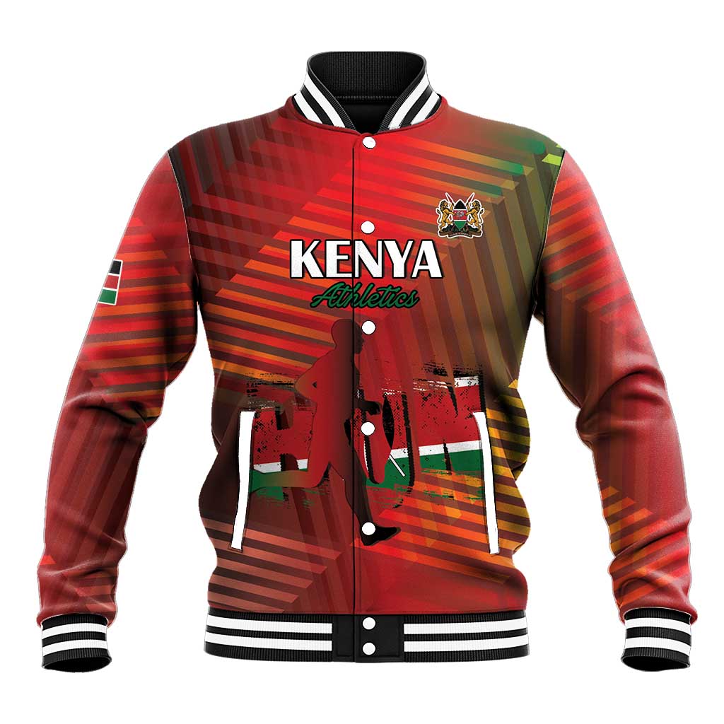 Kenya Athletics Baseball Jacket Go Champions Go - African Pride