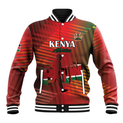 Kenya Athletics Baseball Jacket Go Champions Go - African Pride
