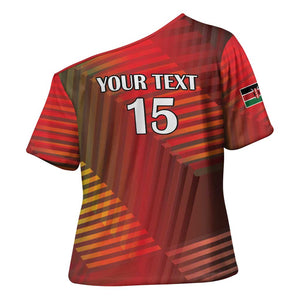 Custom Kenya Athletics Cross Shoulder Shirt Run Faster