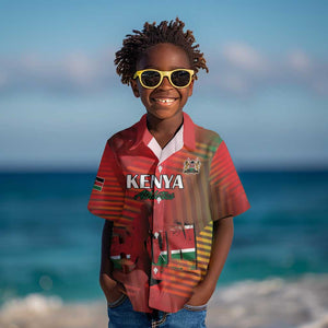 Kenya Athletics Kid Hawaiian Shirt Go Champions Go - African Pride