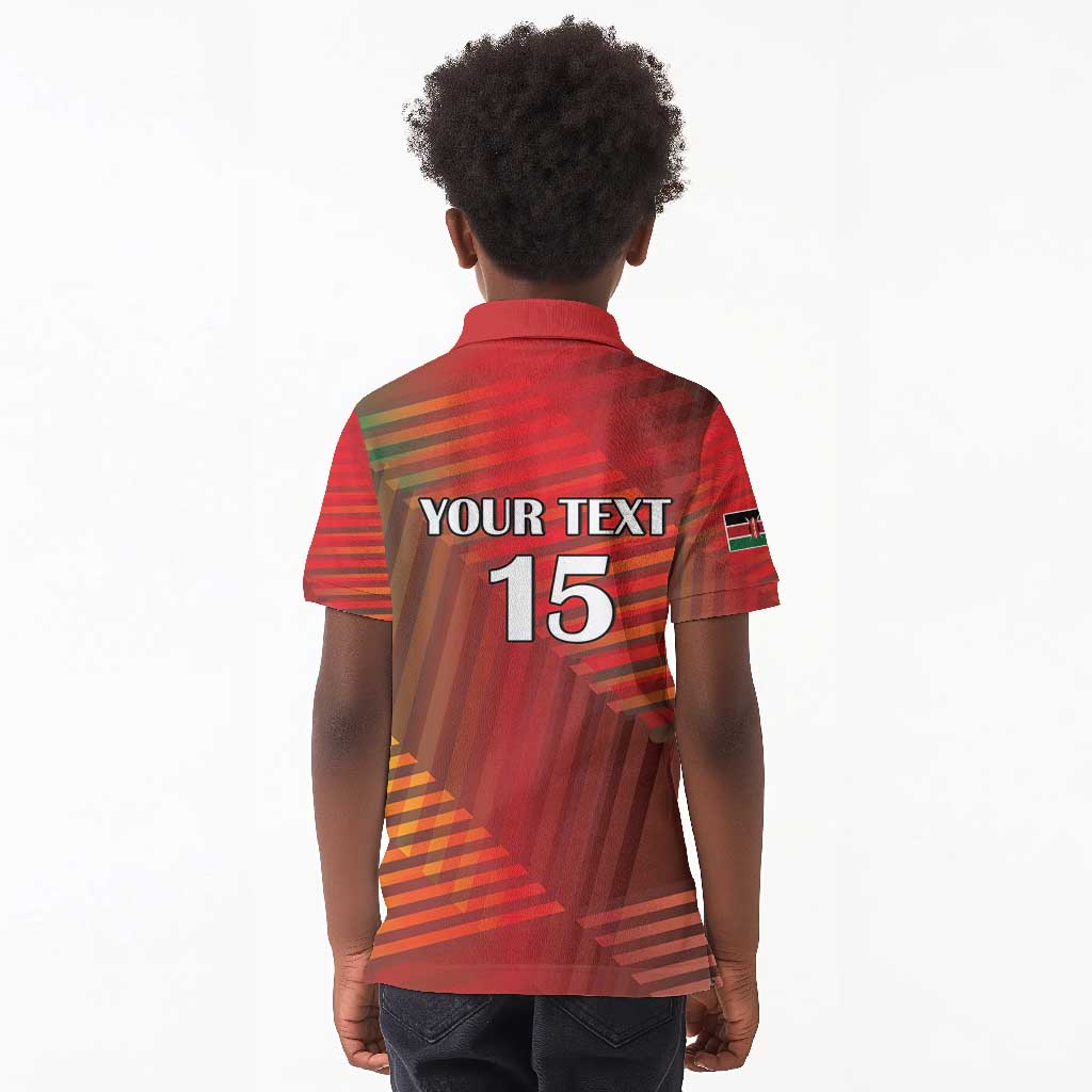 Kenya Athletics Kid Polo Shirt Go Champions Go - African Pride