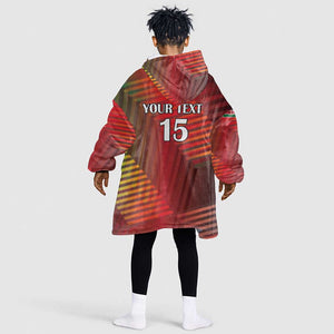 Kenya Athletics Kid Wearable Blanket Hoodie Go Champions Go - African Pride