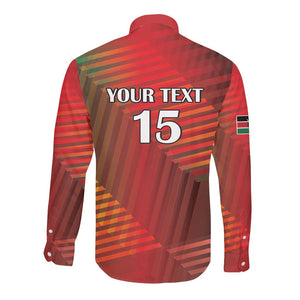 Kenya Athletics Long Sleeve Button Shirt Go Champions Go - African Pride
