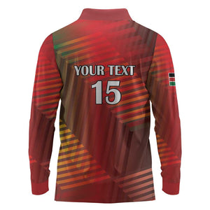 Kenya Athletics Long Sleeve Polo Shirt Go Champions Go - African Pride
