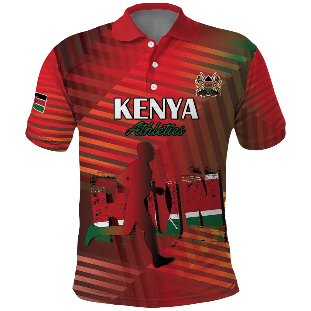 Kenya Athletics Polo Shirt Go Champions Go - African Pride