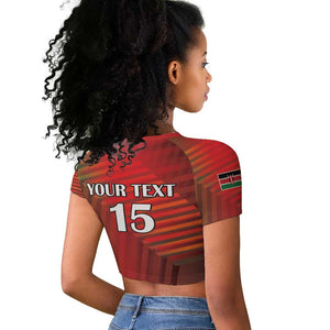 Kenya Athletics Raglan Cropped T shirt Go Champions Go - African Pride