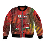 Kenya Athletics Sleeve Zip Bomber Jacket Go Champions Go - African Pride