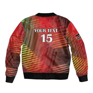 Kenya Athletics Sleeve Zip Bomber Jacket Go Champions Go - African Pride