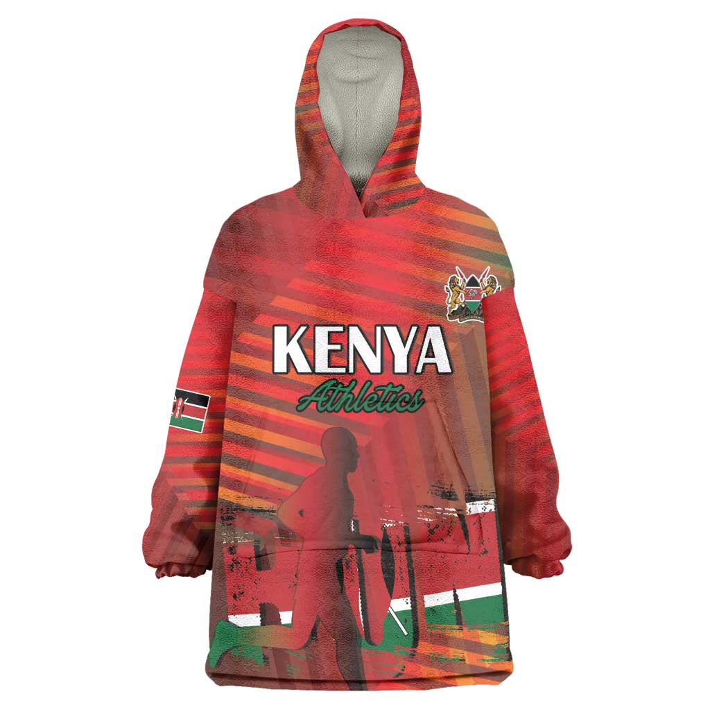 Kenya Athletics Wearable Blanket Hoodie Go Champions Go - African Pride