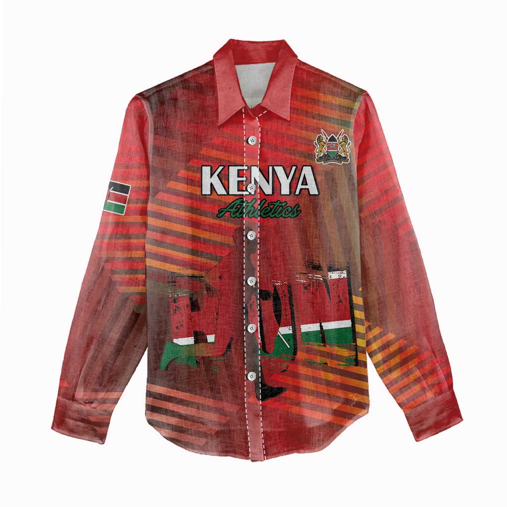 Kenya Athletics Women Casual Shirt Go Champions Go - African Pride