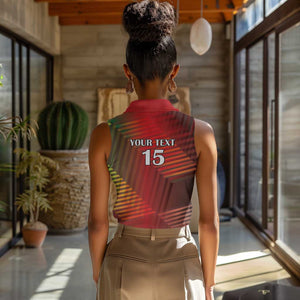 Kenya Athletics Women Sleeveless Polo Shirt Go Champions Go - African Pride